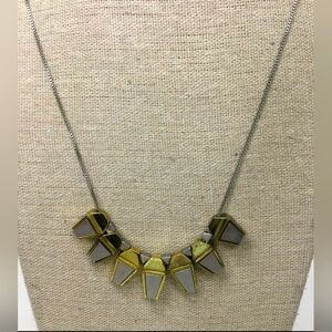 Madewell Two-Tone Geometric Charm Long Chain Necklace 32"